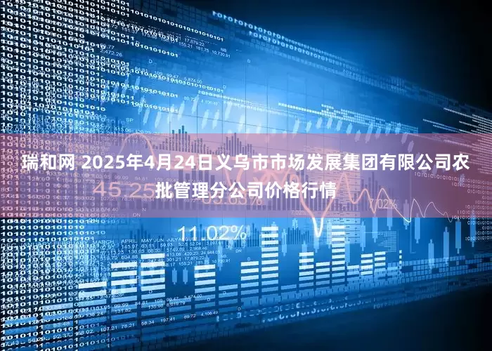瑞和网 2025年4月24日义乌市市场发展集团有限公司农批管理分公司价格行情