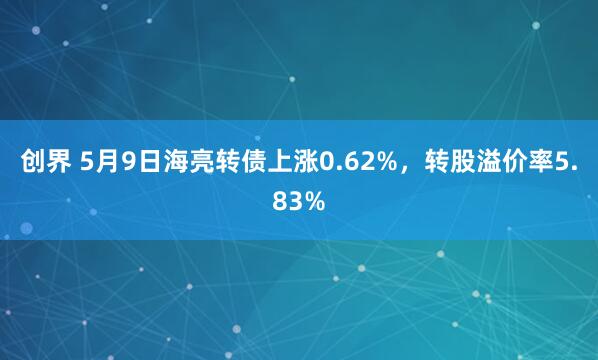 创界 5月9日海亮转债上涨0.62%，转股溢价率5.83%
